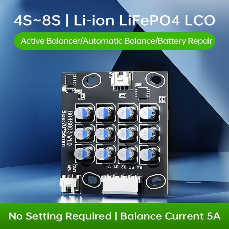 Active Balancer for 4S 8S Lithium Battery with 5A Balance Current