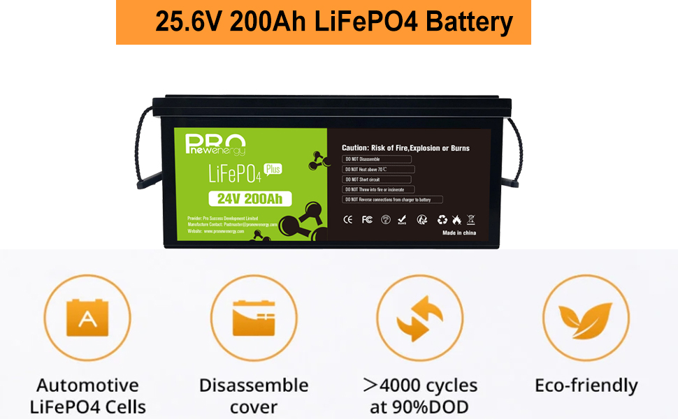 24v 200ah Deep Cycle LiFePO4 Battery